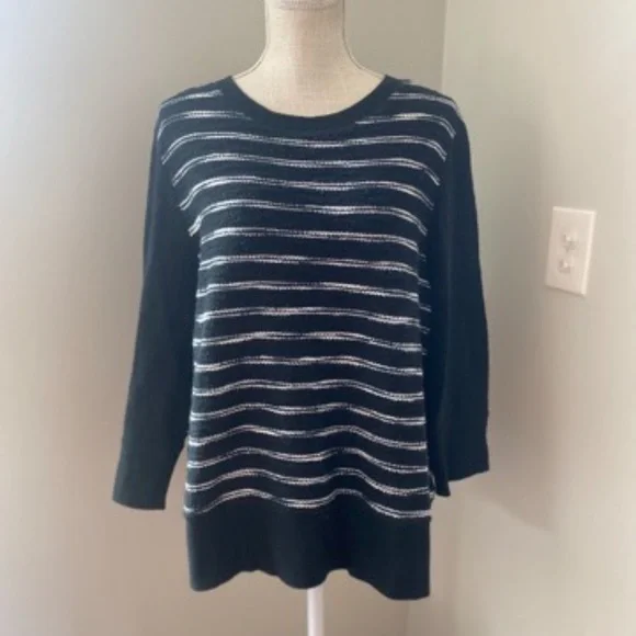 Lou Grey Sweaters Lou Grey Black And White Striped Sweater